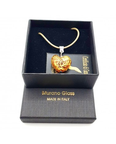 Pendentif coeur en verre de Murano bijoux fantaisies verre de Murano