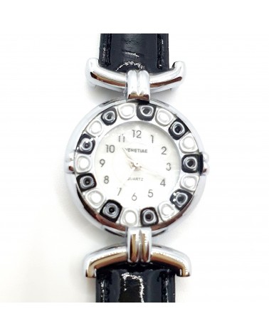 Montre Lady en cuir avec murrine bijoux fantaisies créateurs italiens