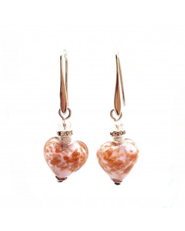 Boucles d'oreilles Monachella coeur bijoux fantaisie verre de Murano bijoux Murano