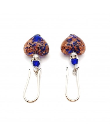 Boucles d'oreilles Monachella coeur bijoux fantaisie verre de Murano bijoux Murano