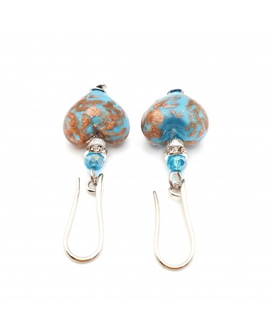 Boucles d'oreilles Monachella coeur bijoux fantaisie verre de Murano bijoux Murano