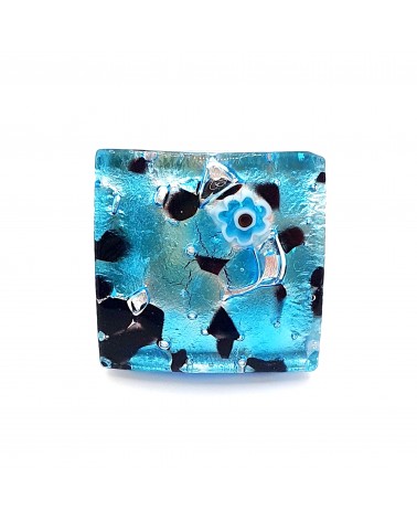 Bague carré verre Murano bijoux fantaisies