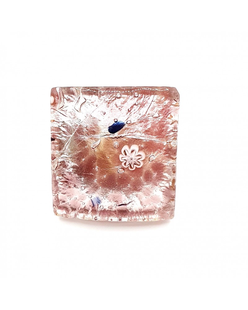 Bague carré verre Murano bijoux fantaisies