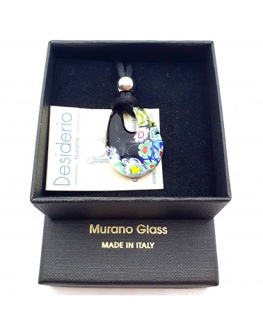 Petit pendentif goutte en verre de Murano bijoux fantaisies fait à la main