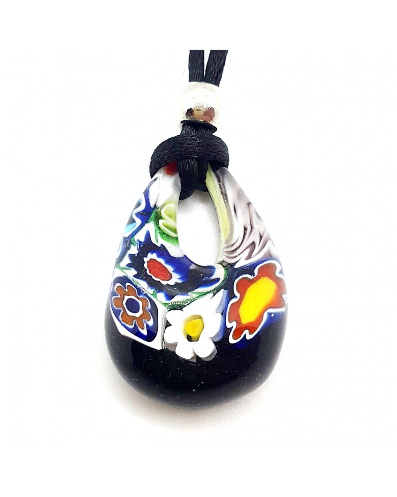 Petit pendentif goutte en verre de Murano bijoux fantaisies fait à la main