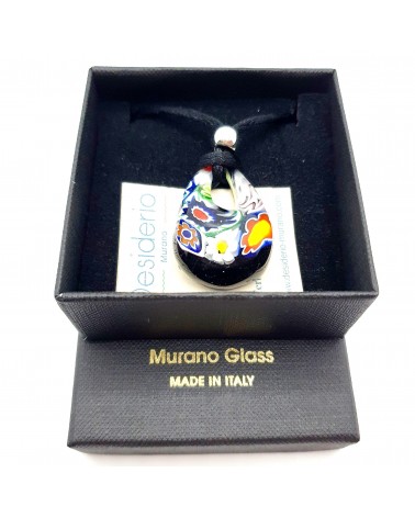 Petit pendentif goutte en verre de Murano bijoux fantaisies fait à la main