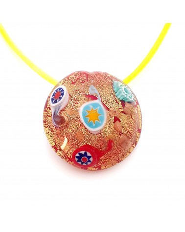 Pendentif coquille bombée en verre de Murano bijoux fantaisies créateurs italiens