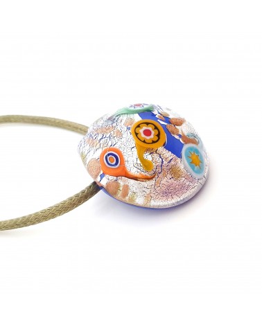 Pendentif coquille bombée en verre de Murano bijoux fantaisies créateurs italiens