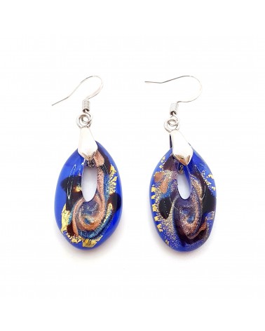 Boucles d'oreilles goutte en verre de Murano bijoux fantaisies fait à la main Bijoux Murano
