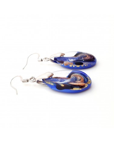 Boucles d'oreilles goutte en verre de Murano bijoux fantaisies fait à la main Bijoux Murano