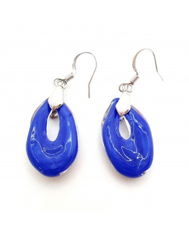 Boucles d'oreilles goutte en verre de Murano bijoux fantaisies fait à la main Bijoux Murano