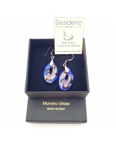 Boucles d'oreilles goutte en verre de Murano bijoux fantaisies fait à la main Bijoux Murano