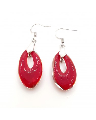 Boucles d'oreilles goutte en verre de Murano bijoux fantaisies fait à la main Bijoux Murano