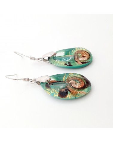 Boucles d'oreilles goutte en verre de Murano bijoux fantaisies fait à la main Bijoux Murano