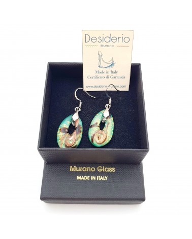 Boucles d'oreilles goutte en verre de Murano bijoux fantaisies fait à la main Bijoux Murano