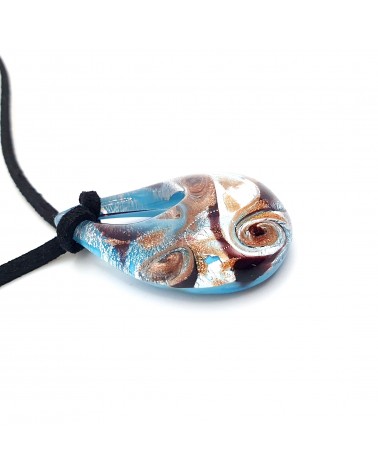 Petit pendentif goutte verre Murano bijoux made in Italie