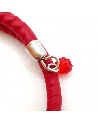 Bracelet Prestige en cuir et verre de Murano bijoux fantaisie