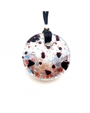 Pendentif rond en verre de Murano bijoux fantaisies créateurs italiens