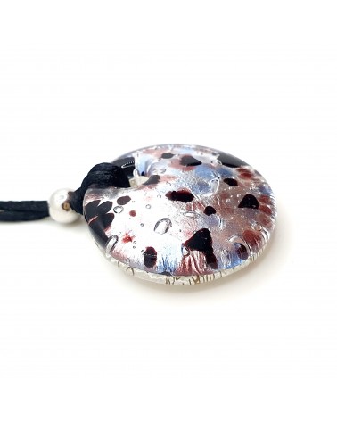 Pendentif rond en verre de Murano bijoux fantaisies créateurs italiens