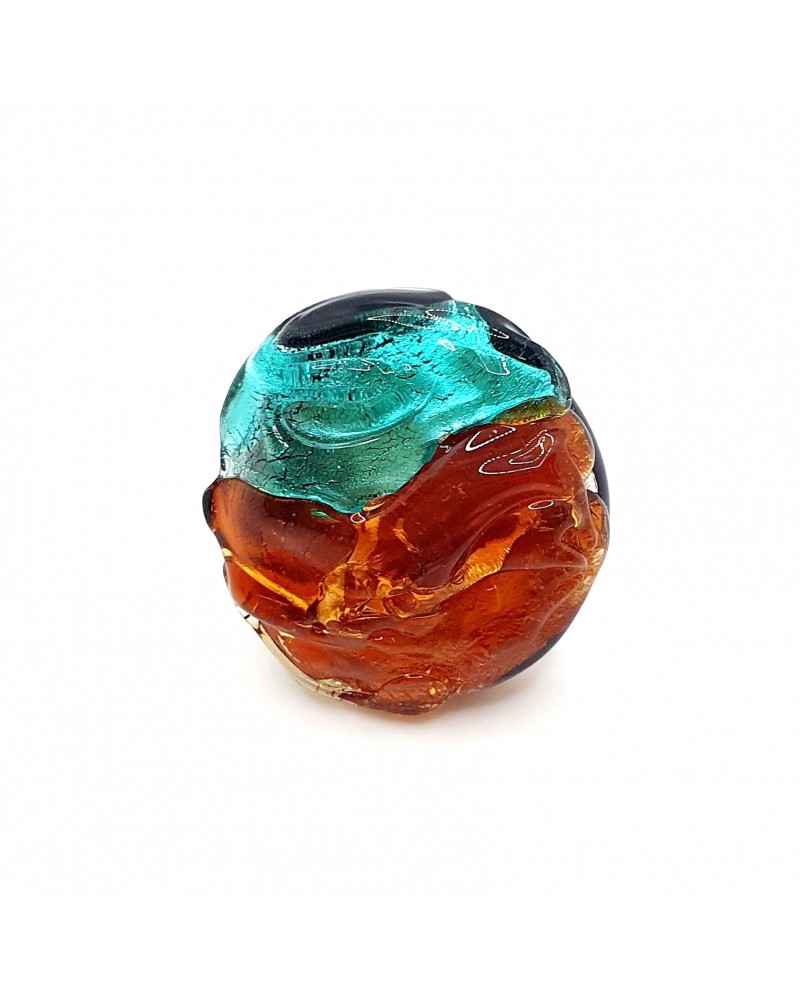 Bague ronde verre Murano collection vague bijoux fait à la main