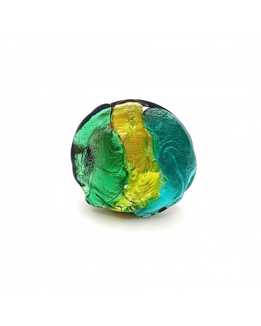 Bague ronde en verre de Murano collection vague made in Italy