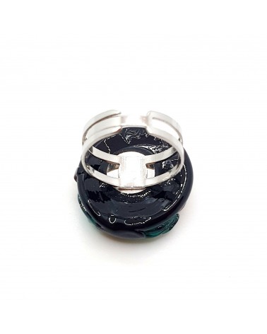 Bague ronde en verre de Murano collection vague made in Italy