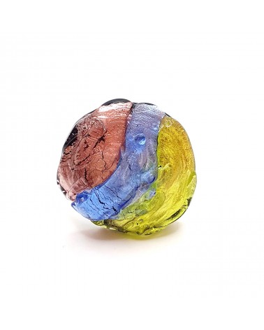 Bague ronde verre Murano collection vague bijoux fait à la main