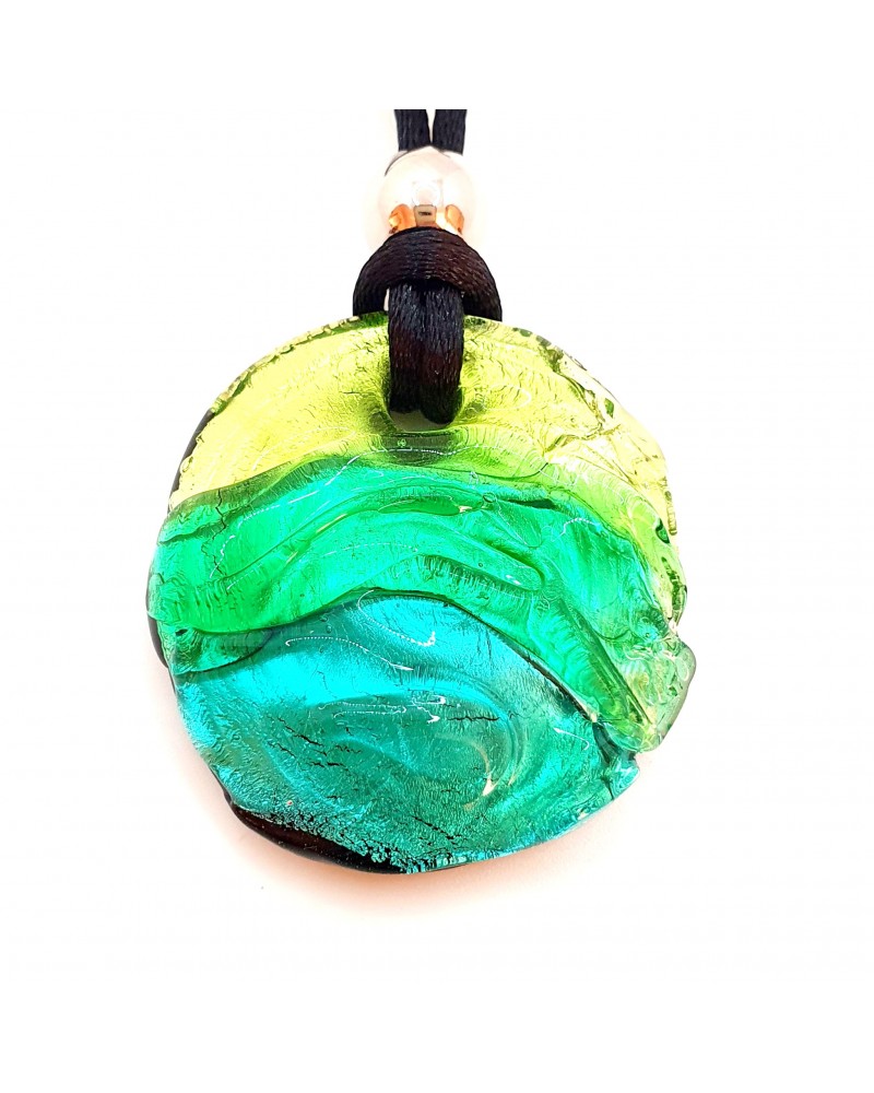 Pendentif vague en verre de Murano bijoux fantaisies fait à la main