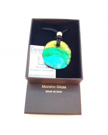 Pendentif vague en verre de Murano bijoux fantaisies fait à la main