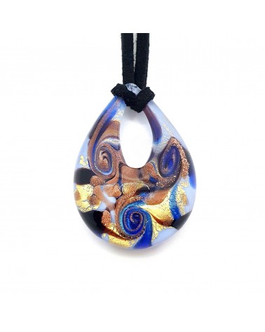 Petit pendentif goutte verre Murano bijoux made in Italie