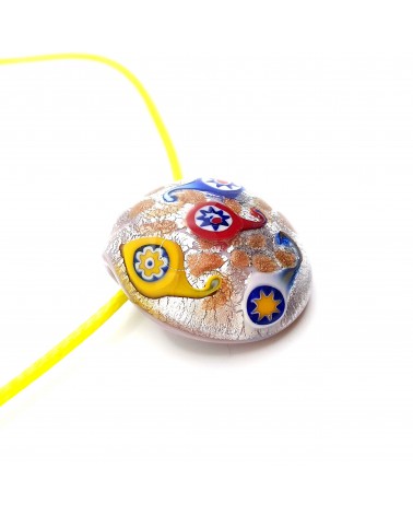 Pendentif coquille bombée en verre de Murano bijoux fantaisies créateurs italiens