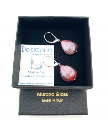 Boucles d'oreilles Berry en verre de Murano