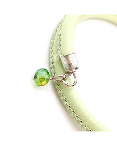 Bracelet Prestige en cuir et verre de Murano bijoux fait à la main