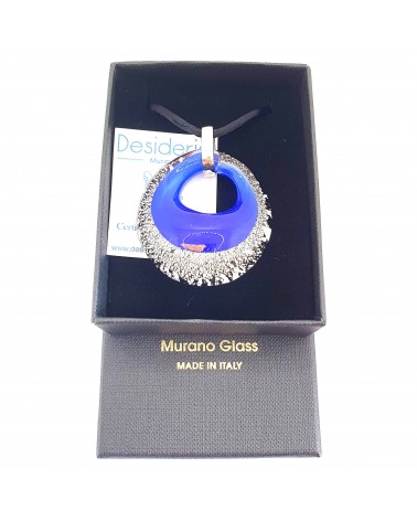 Grand pendentif océan en verre de Murano made in Italie Venise