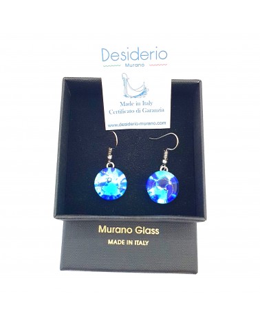 Grandes boucles d'oreilles ronde en verre de Murano bijoux fantaisies fait à la main Bijoux Murano Bijoux Murano