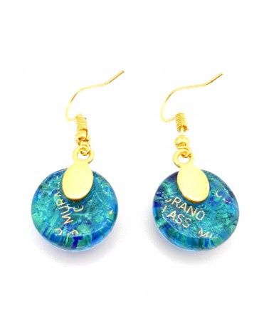 Grandes boucles d'oreilles ronde en verre de Murano bijoux fantaisies fait à la main Bijoux Murano Bijoux Murano