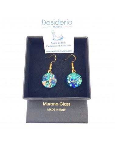 Grandes boucles d'oreilles ronde en verre de Murano bijoux fantaisies fait à la main Bijoux Murano Bijoux Murano