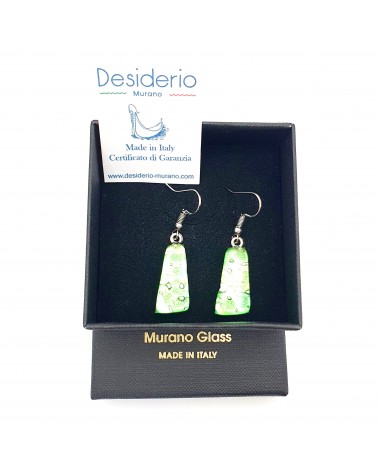 boucles d'oreilles trapèze verre Murano bijoux fantaisies