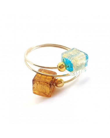 Bague Sublime en verre de Murano made in Italie