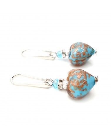 Boucles d'oreilles Monachella coeur bijoux fantaisie verre de Murano bijoux Murano