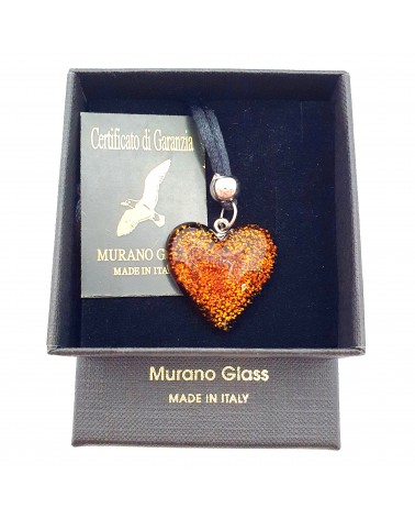 Pendentif cœur en verre de Murano bijoux fantaisie bijoux Murano