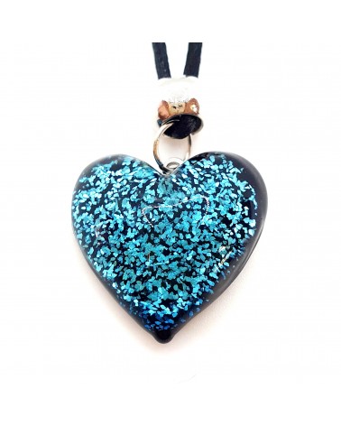 Pendentif cœur en verre de Murano bijoux fantaisie bijoux Murano